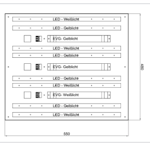 Abmessungen Reinraumleuchte GROPIUS RRL-US 60 W